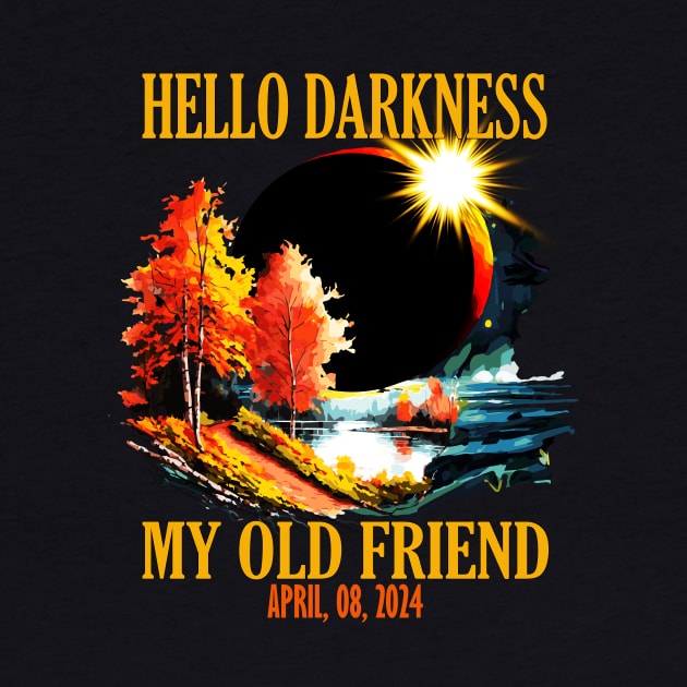 Hello Darkness My Old Friend, April 08 2024 Total Solar Eclipse by AlmaDesigns